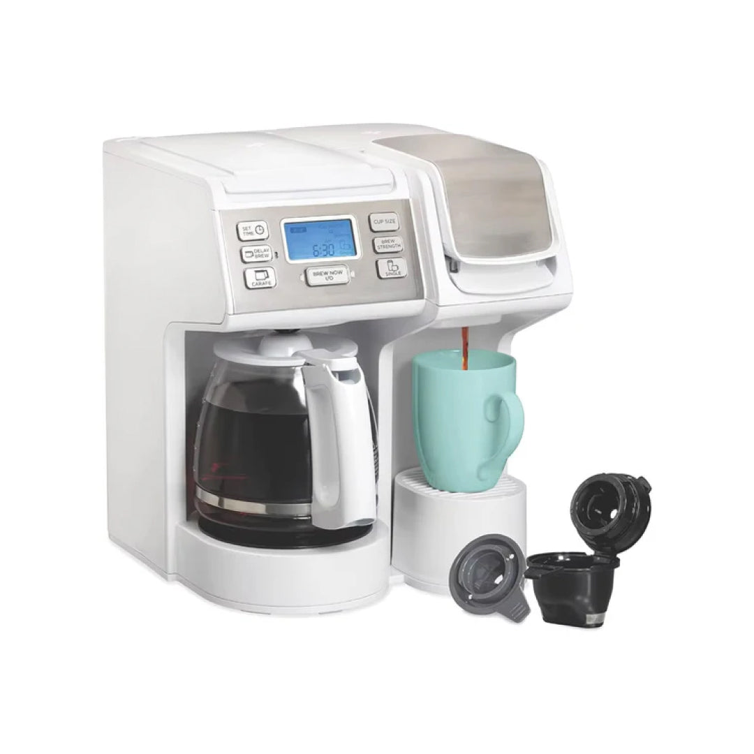 Single Serve and 12-Cup Coffee Machine for Versatile Brewing