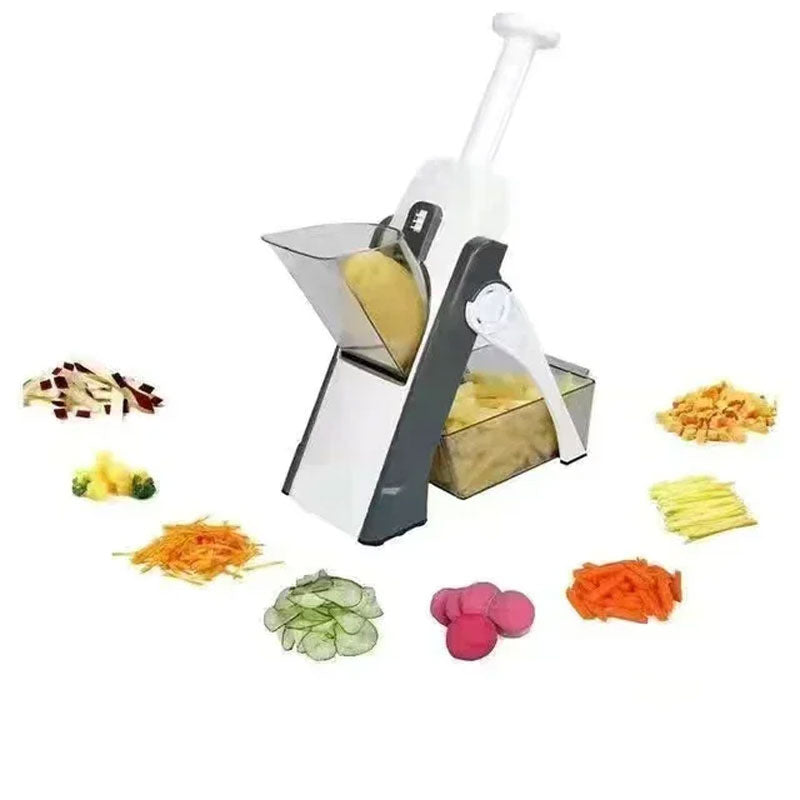 5-in-1 Manual Vegetable Cutter, Slicer, and Chopper