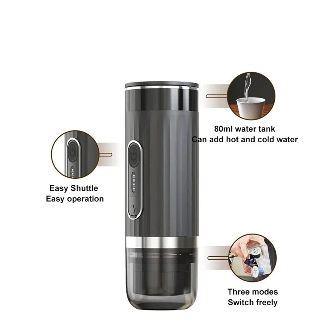 Electric 3-in-1 Portable Coffee Maker for Espresso and More