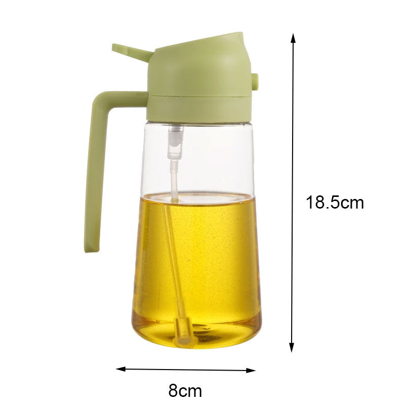 2-in-1 Oil Spray Bottle for Kitchen and BBQ Use