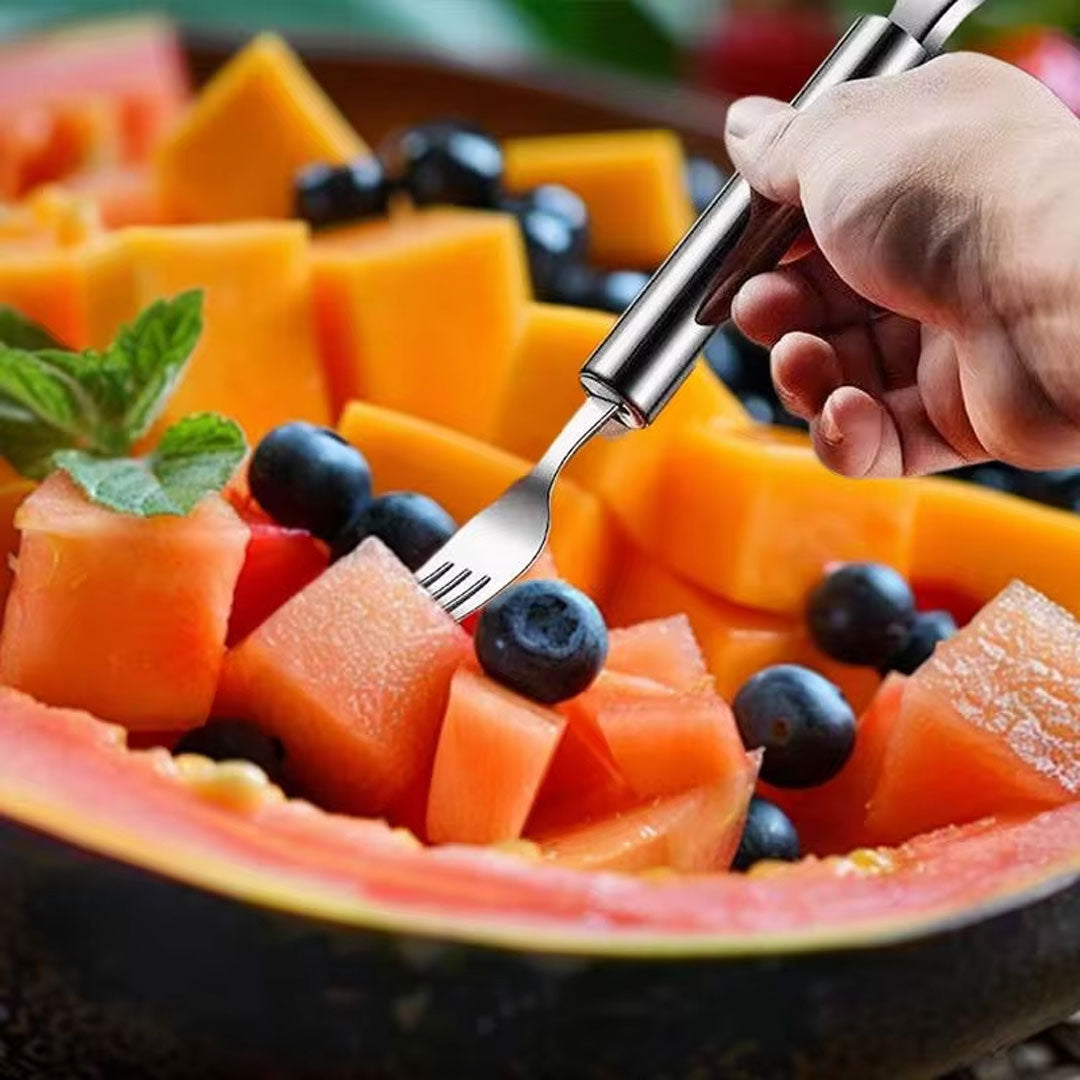 2-in-1 Stainless Steel Watermelon Slicer Fork