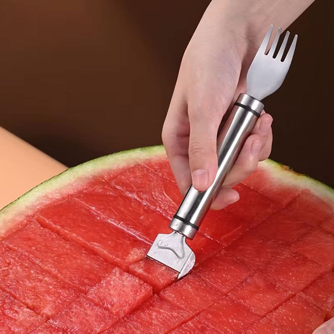 2-in-1 Stainless Steel Watermelon Slicer Fork