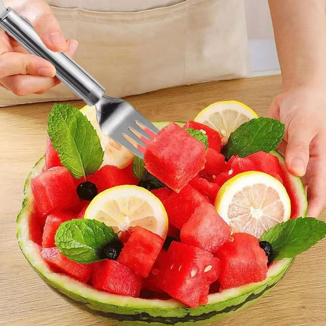 2-in-1 Stainless Steel Watermelon Slicer Fork