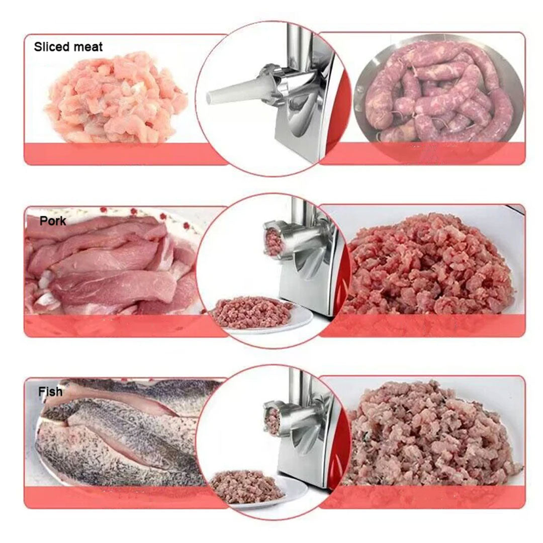 2800W Heavy-Duty Electric Meat Grinder and Food Slicer