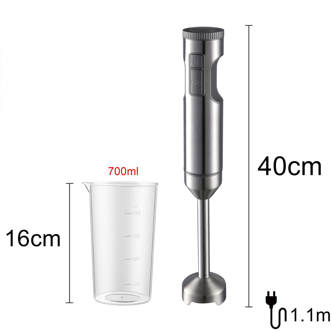 Hand Immersion Blender 4-in-1 Power Stick Mixer for Smooth Blending