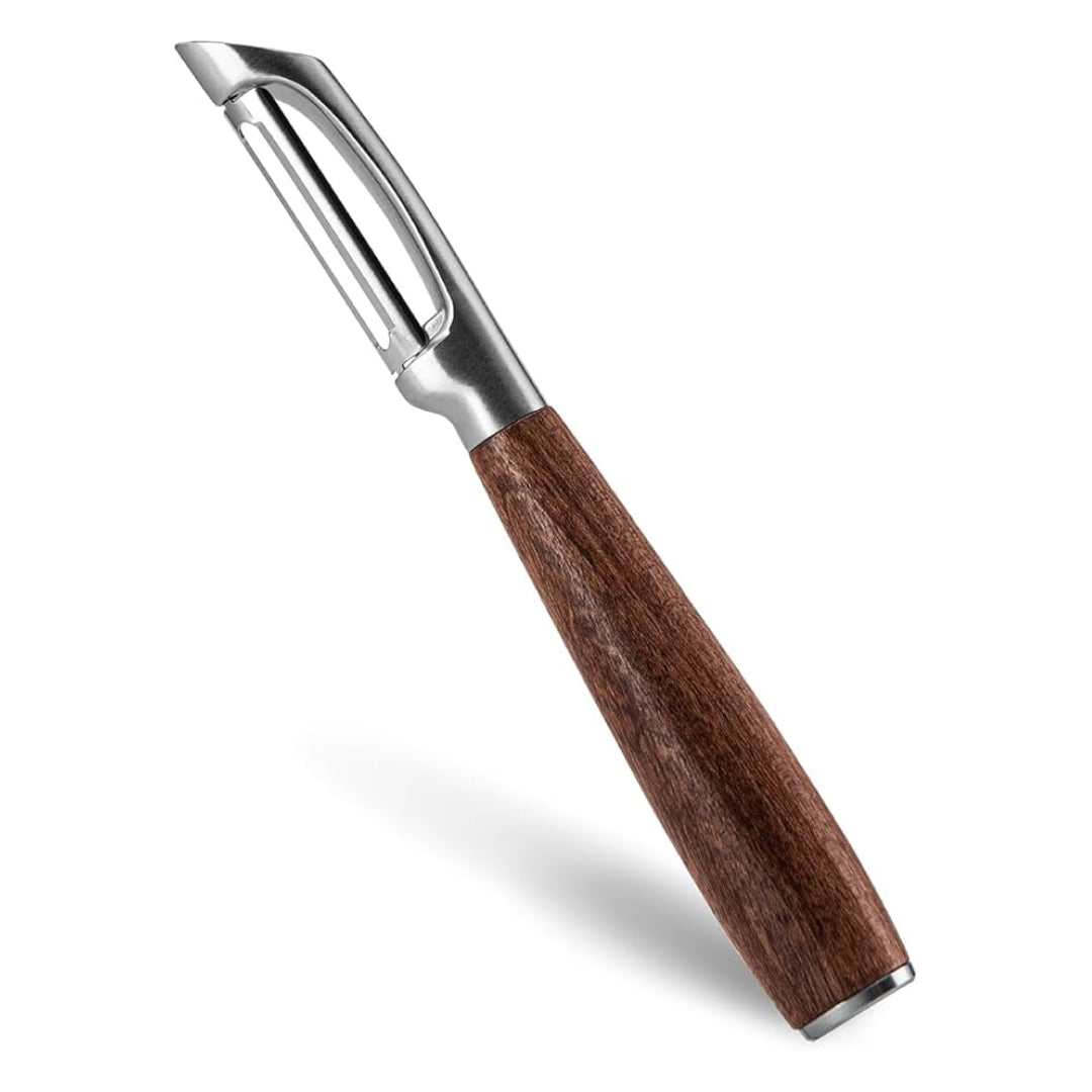 Wooden Handle Fruit and Vegetable Peeler with Strong Blade