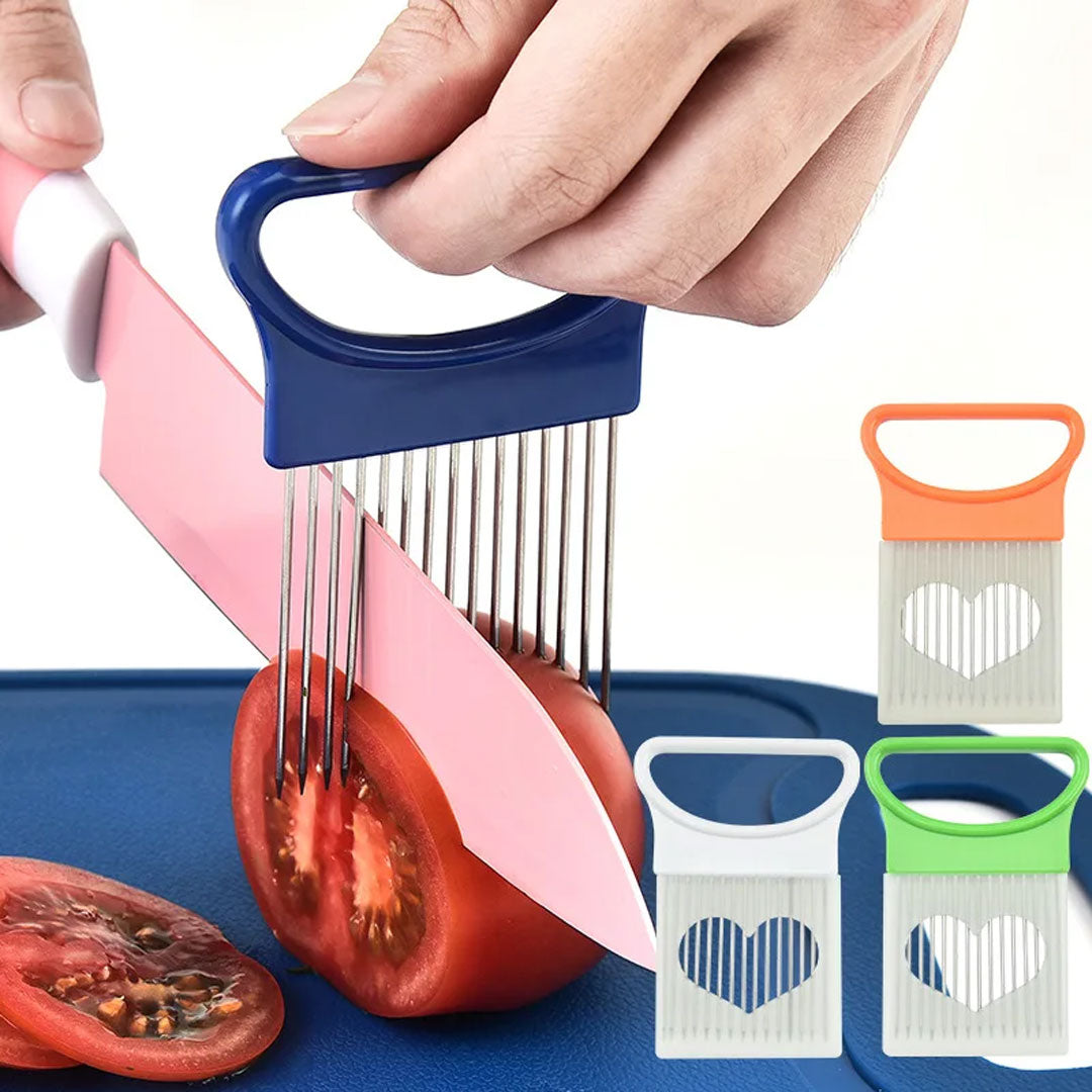 Stainless Steel Vegetable and Fruit Slicer with Built-In Meat Needle