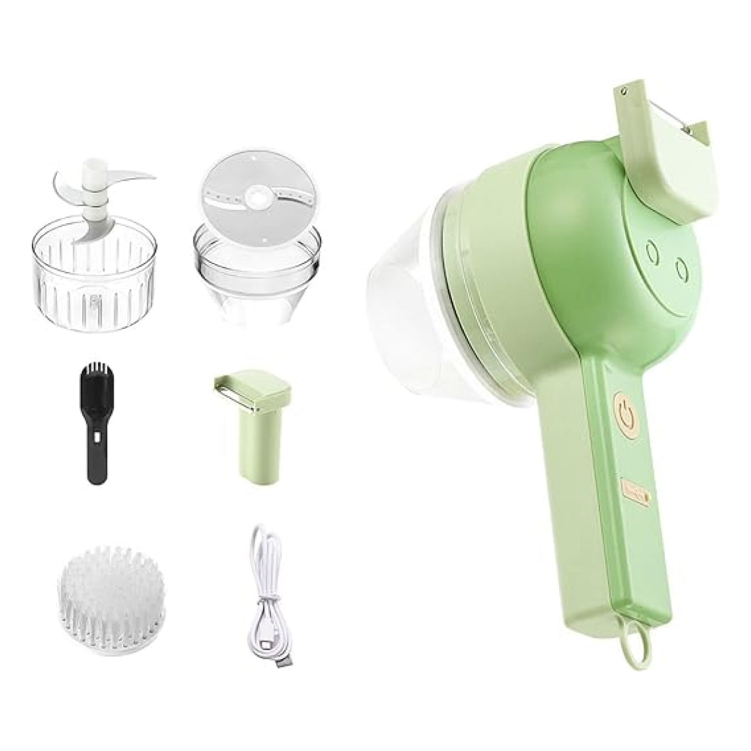 4-in-1 Wireless Electric Vegetable Cutter and Garlic Masher