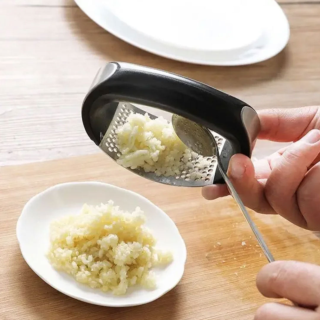 Upgraded Stainless Steel Garlic Press for Effortless Crushing and Squeezing