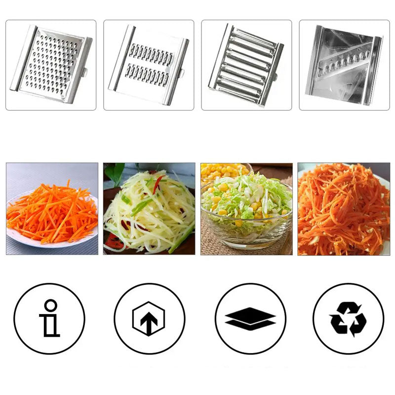 4-in-1 Vegetable Slicer, Grater, Cutter, and Peeler