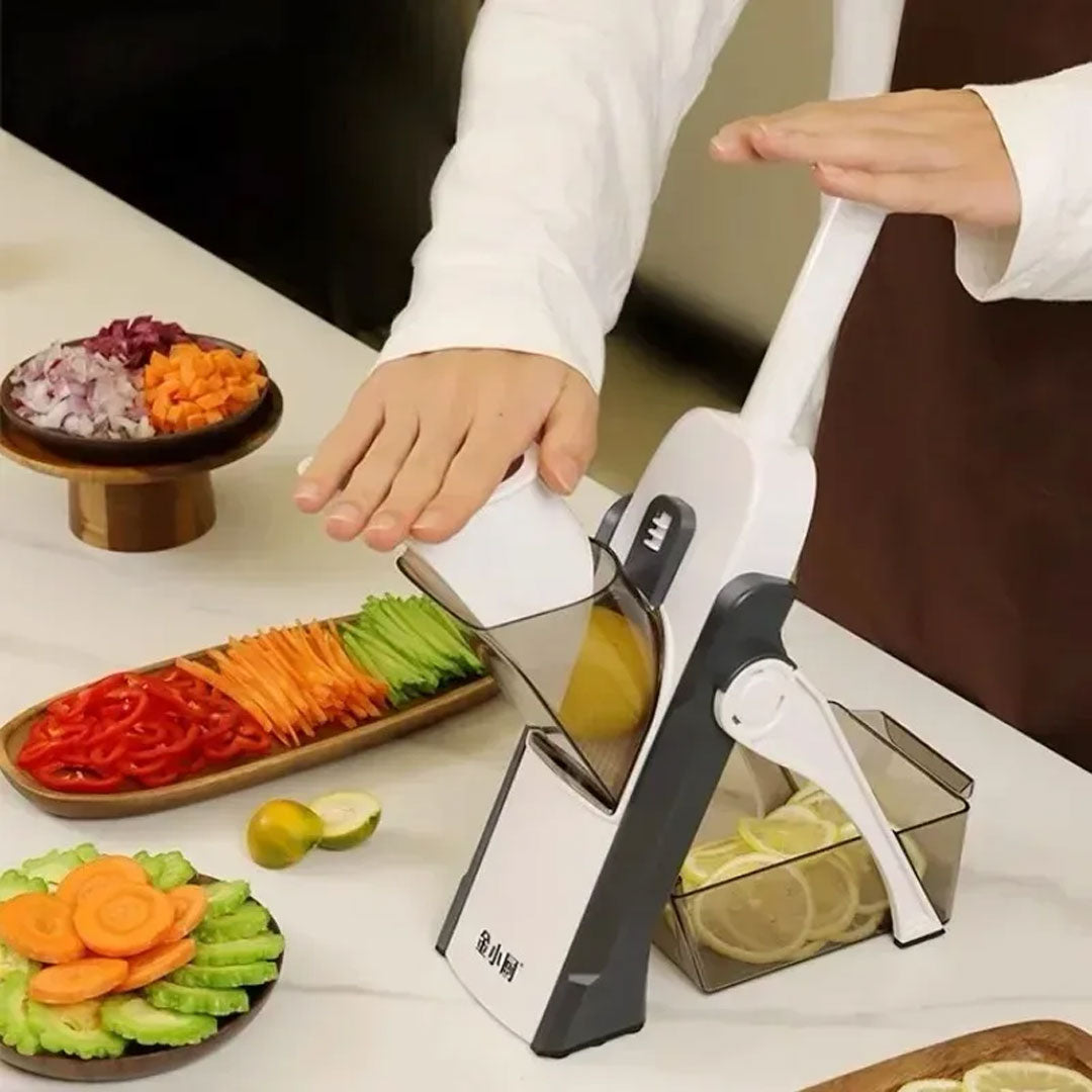 5-in-1 Manual Vegetable Cutter, Slicer, and Chopper