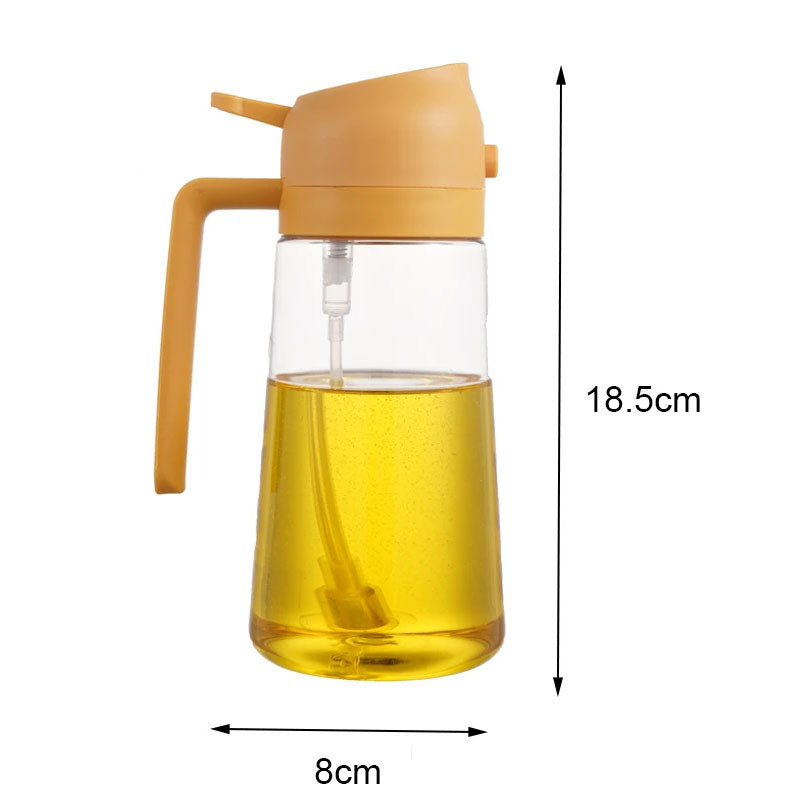 2-in-1 Oil Spray Bottle for Kitchen and BBQ Use