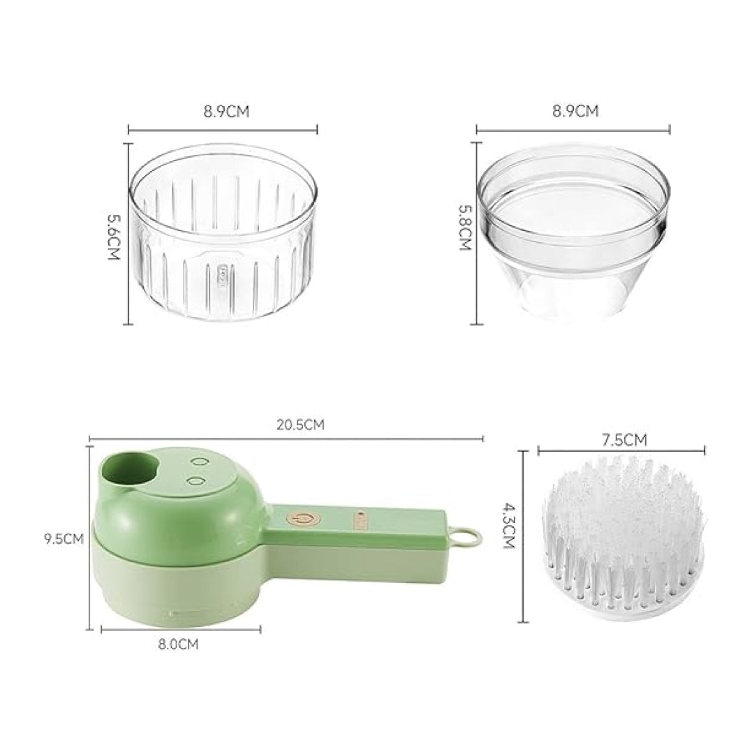 4-in-1 Wireless Electric Vegetable Cutter and Garlic Masher