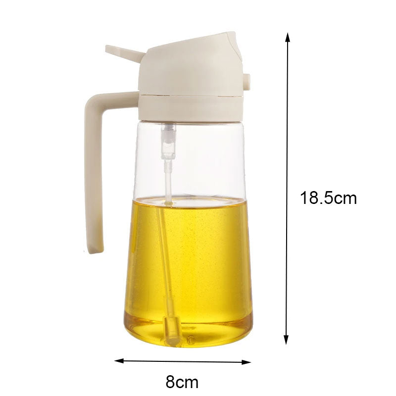 2-in-1 Oil Spray Bottle for Kitchen and BBQ Use