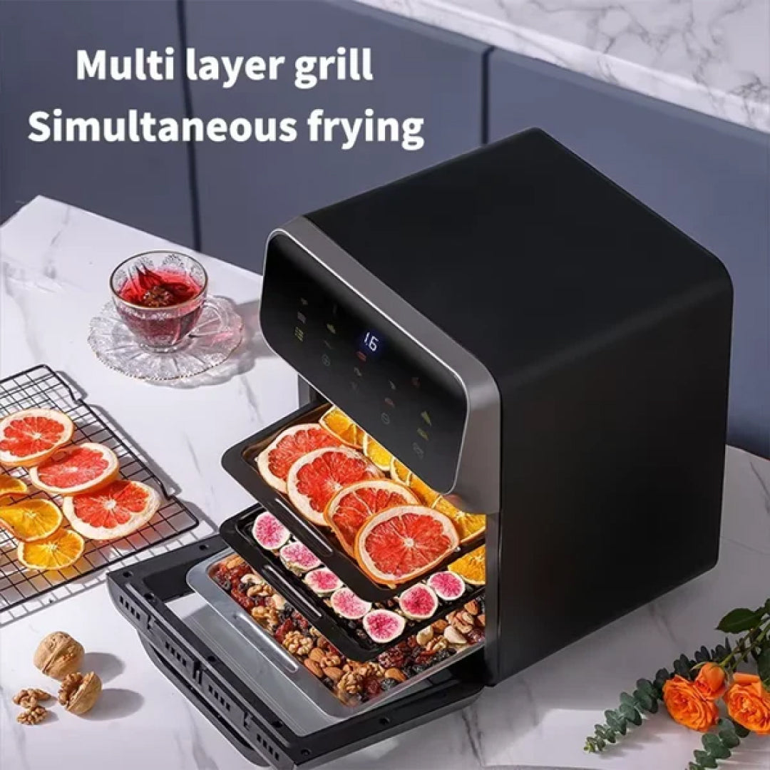 Smart Convection Air Fryer with 360° View and Energy-Efficient Cooking