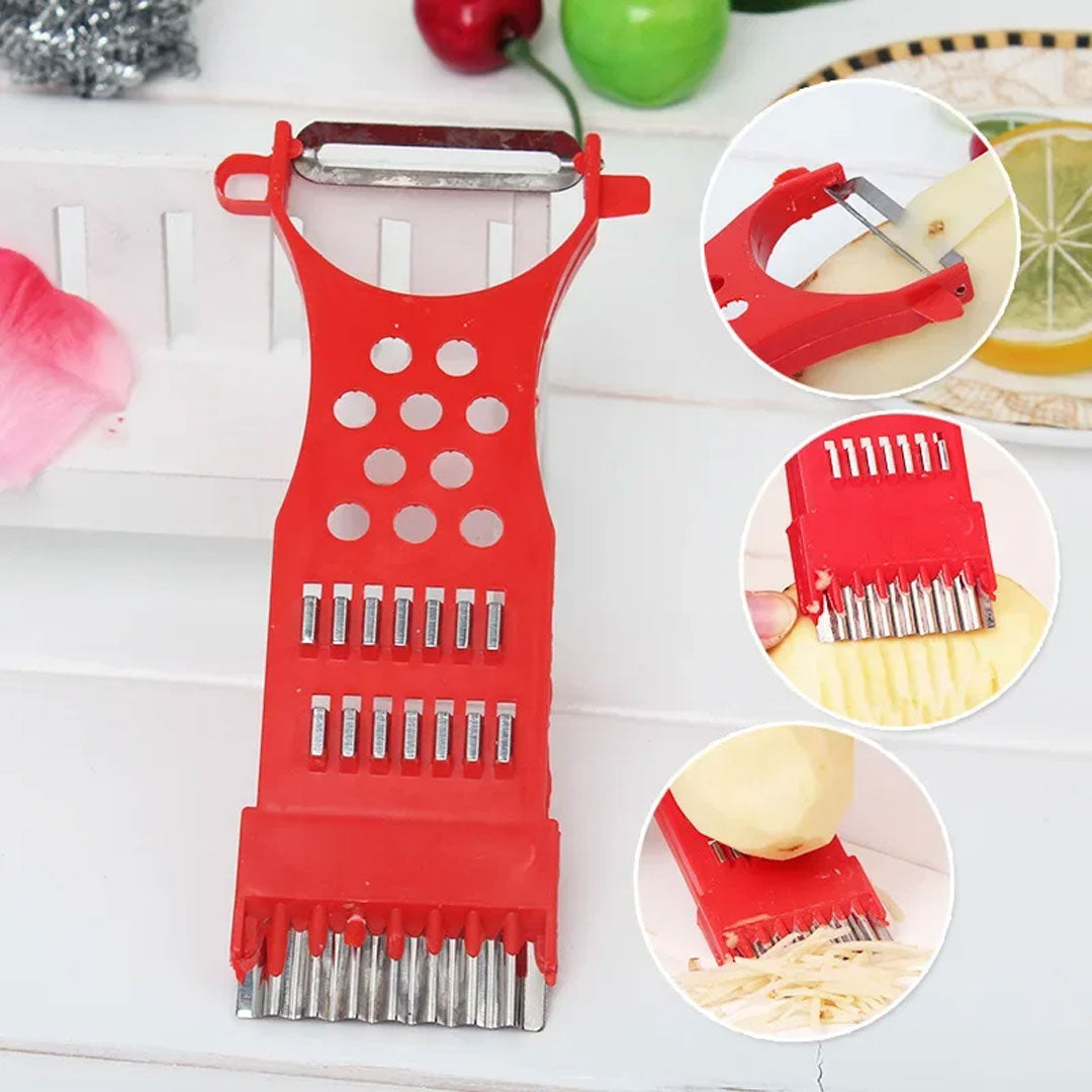 Versatile Vegetable and Fruit Chopper with Built-In Slicing Blades