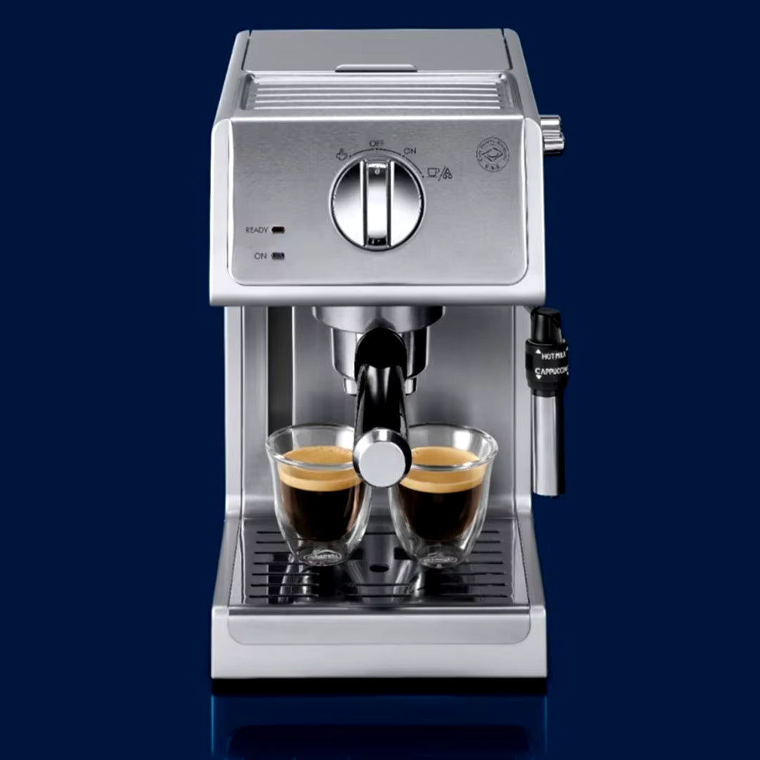 Italian 15-Bar Stainless Steel Cappuccino and Espresso Machine