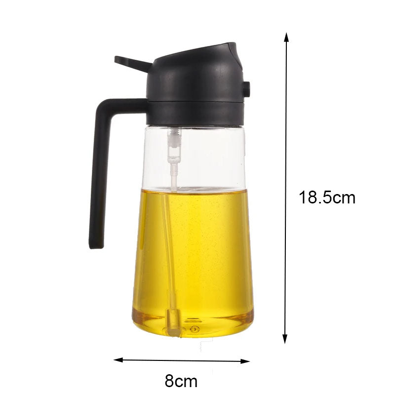 2-in-1 Oil Spray Bottle for Kitchen and BBQ Use