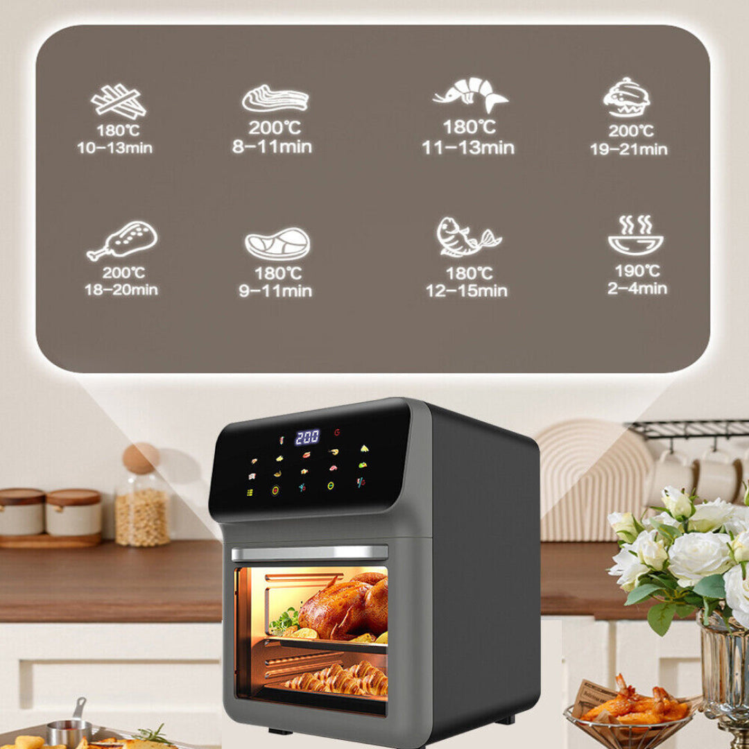 2400W 3-Layer Air Fryer and Oven Combo for Efficient Cooking