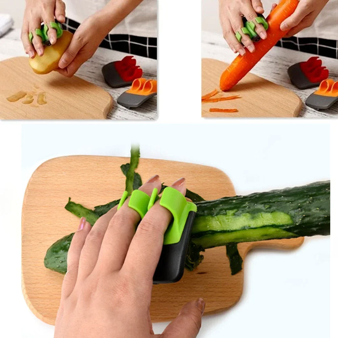 Stainless Steel Dual Finger Quick Peeler for Fruits and Vegetables