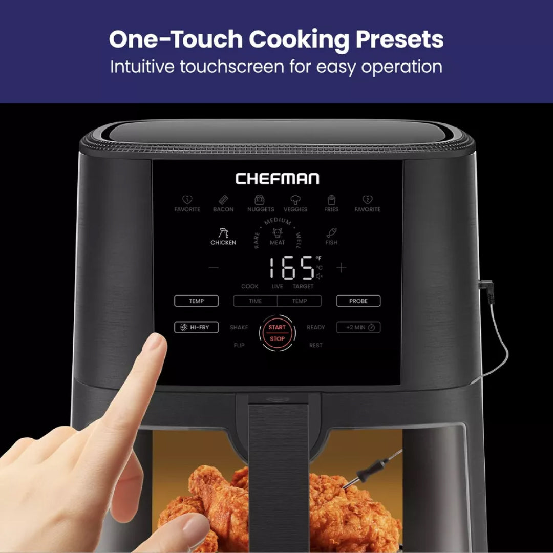 8-Quart Air Fryer with Temperature Probe and 8 Cooking Presets