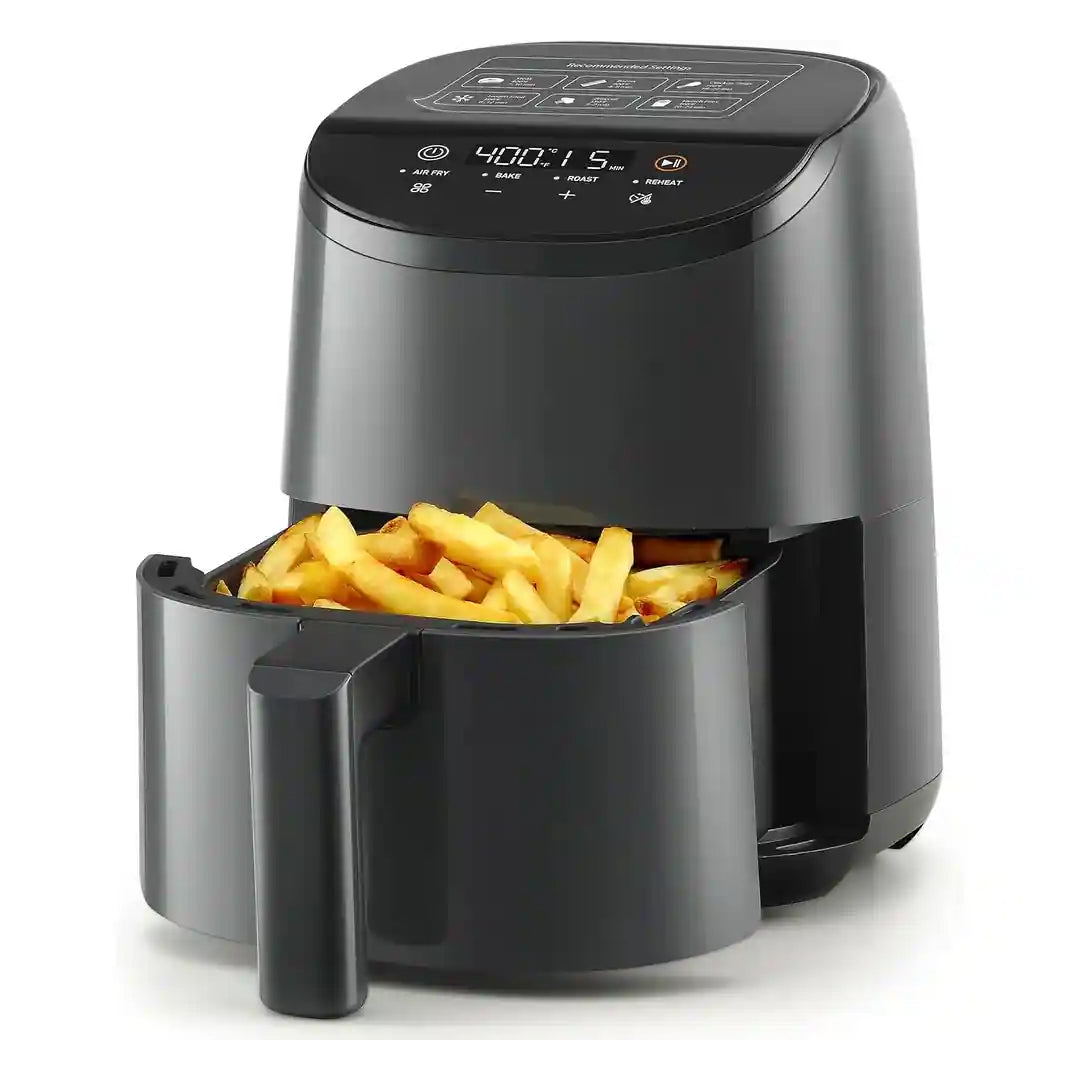 Mini 2.1 Qt 4-in-1 Air Fryer with Compact Design and Recipe Book