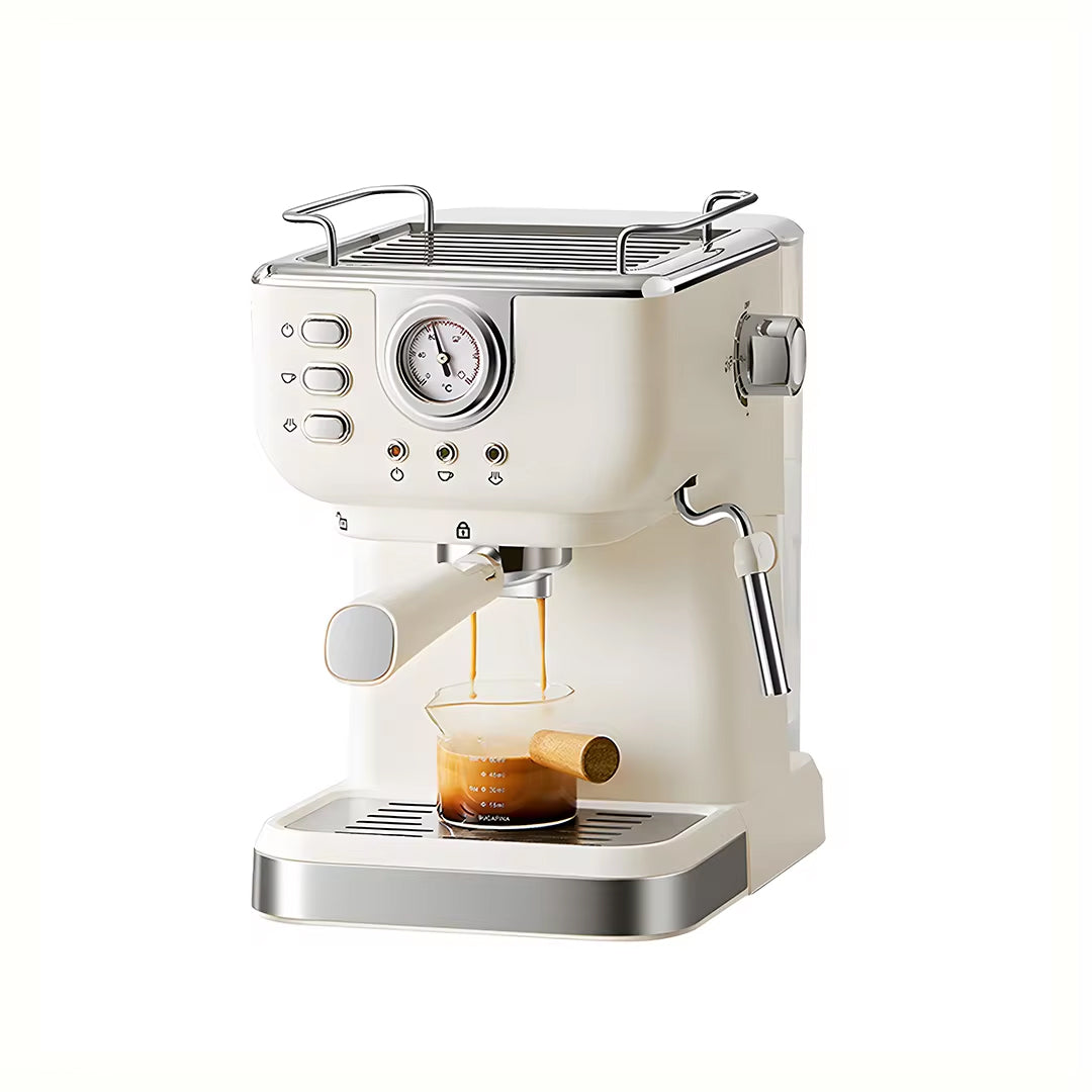 20-Bar Semi-Automatic Espresso Machine with Milk Frother for Barista-Style Coffee