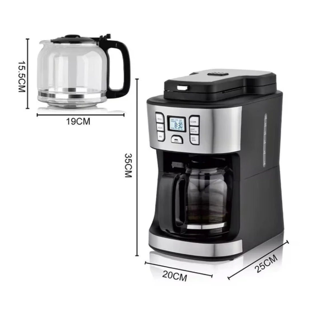 950W Automatic Drip Coffee Maker with Steam Function for Perfect Brews