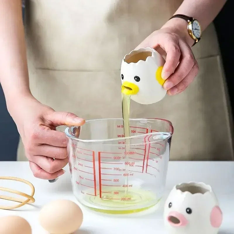 Cute Cartoon Egg Separator for Easy Egg White Separation