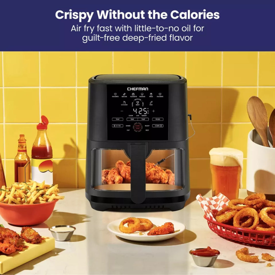 8-Quart Air Fryer with Temperature Probe and 8 Cooking Presets