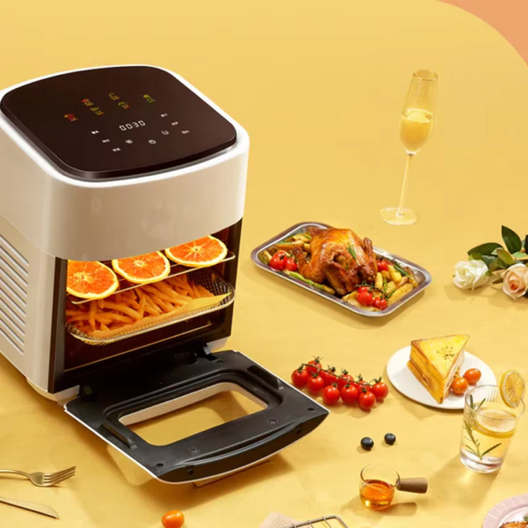 16L Smart Air Fryer with Adjustable Temperature Control and Timer