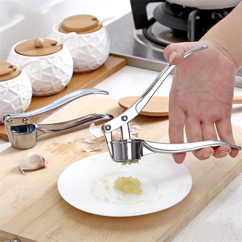 Stainless Steel Garlic Press Crusher for Kitchen Use