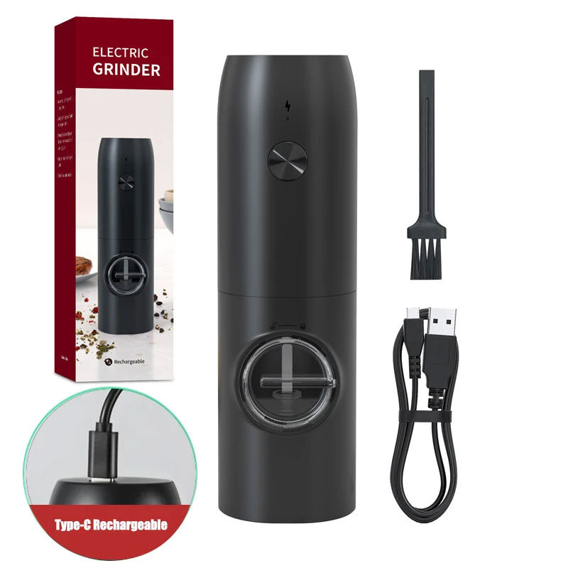 USB Rechargeable Salt and Pepper Grinder with Adjustable Coarseness