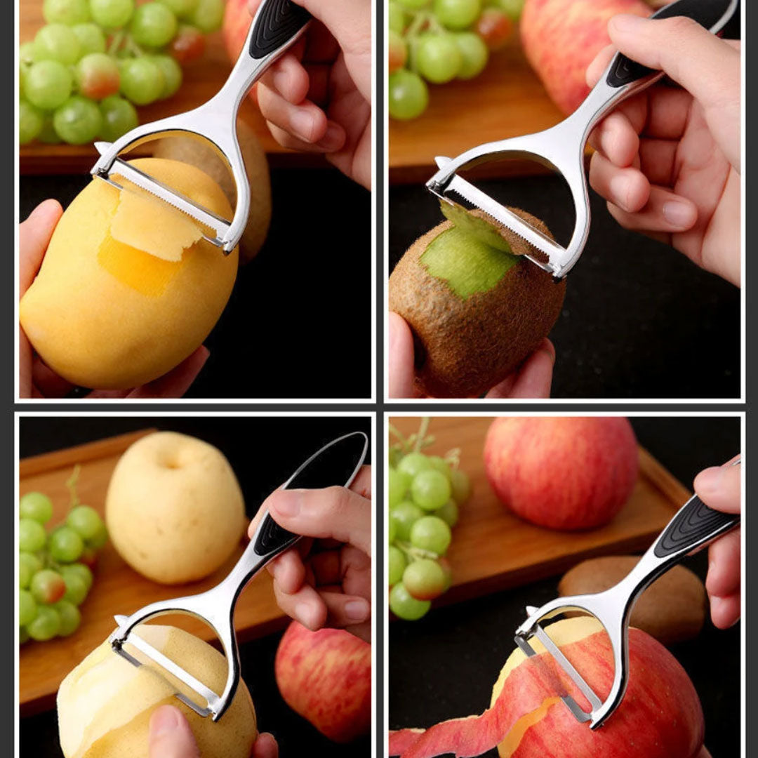 Solid Grip Stainless Steel Vegetable Peeler for Easy Use