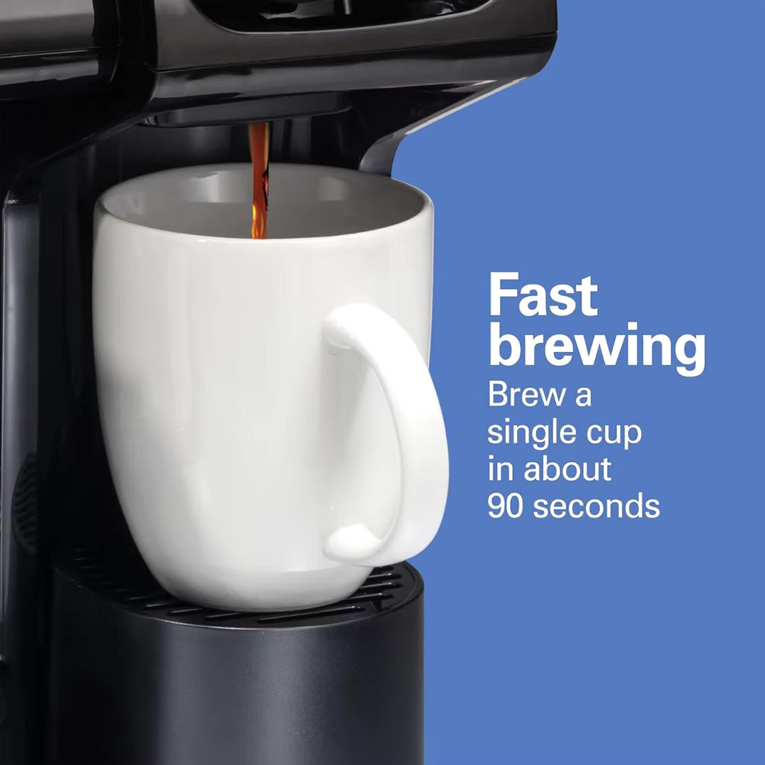 Single Serve and 12-Cup Coffee Machine for Versatile Brewing