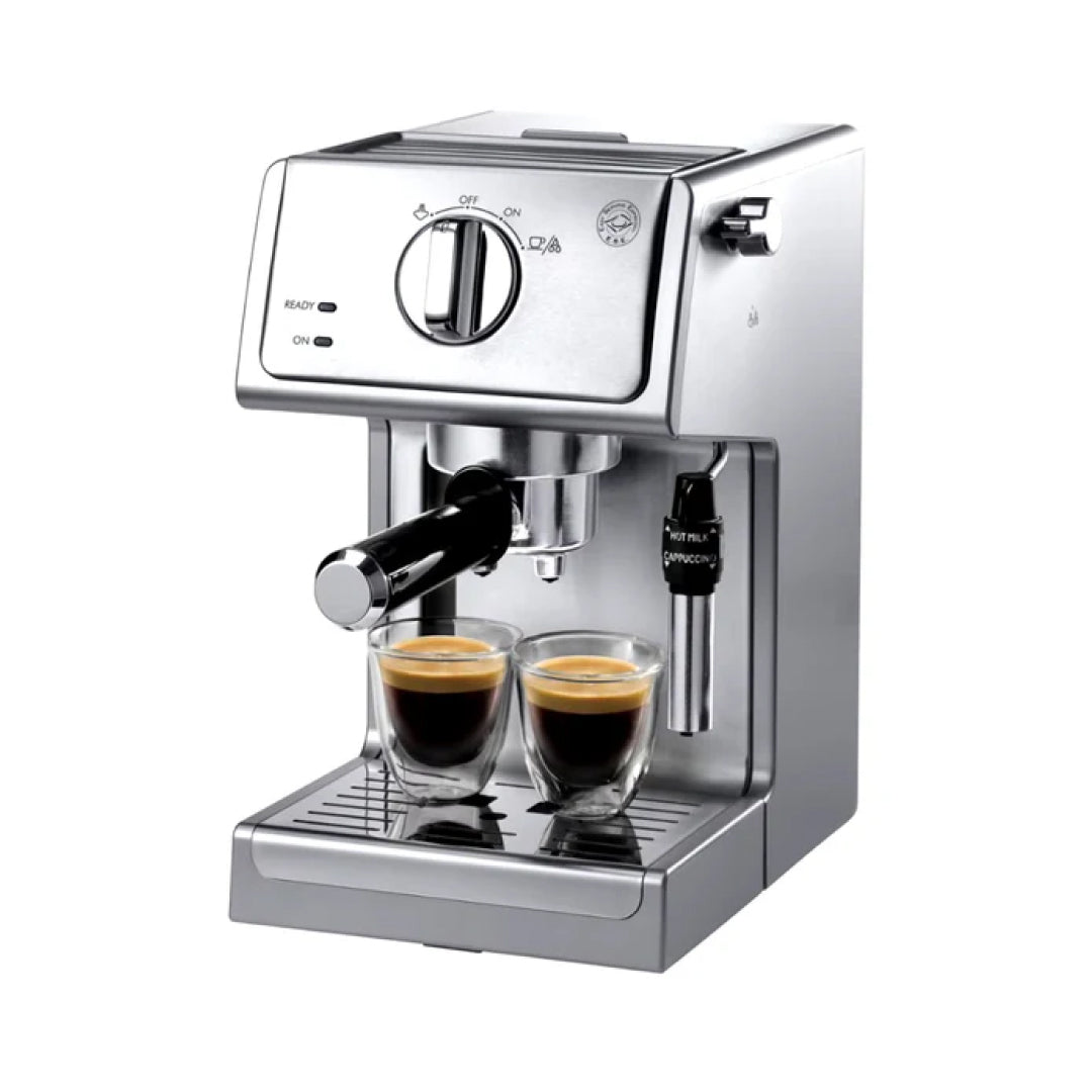 Italian 15-Bar Stainless Steel Cappuccino and Espresso Machine