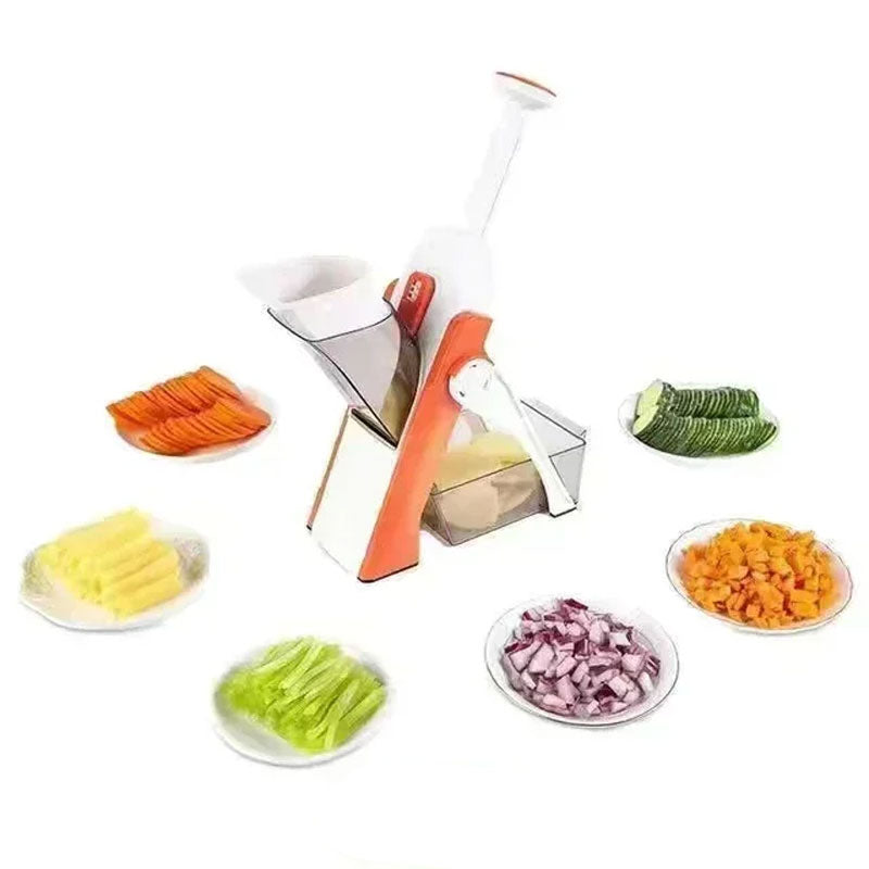 5-in-1 Manual Vegetable Cutter, Slicer, and Chopper