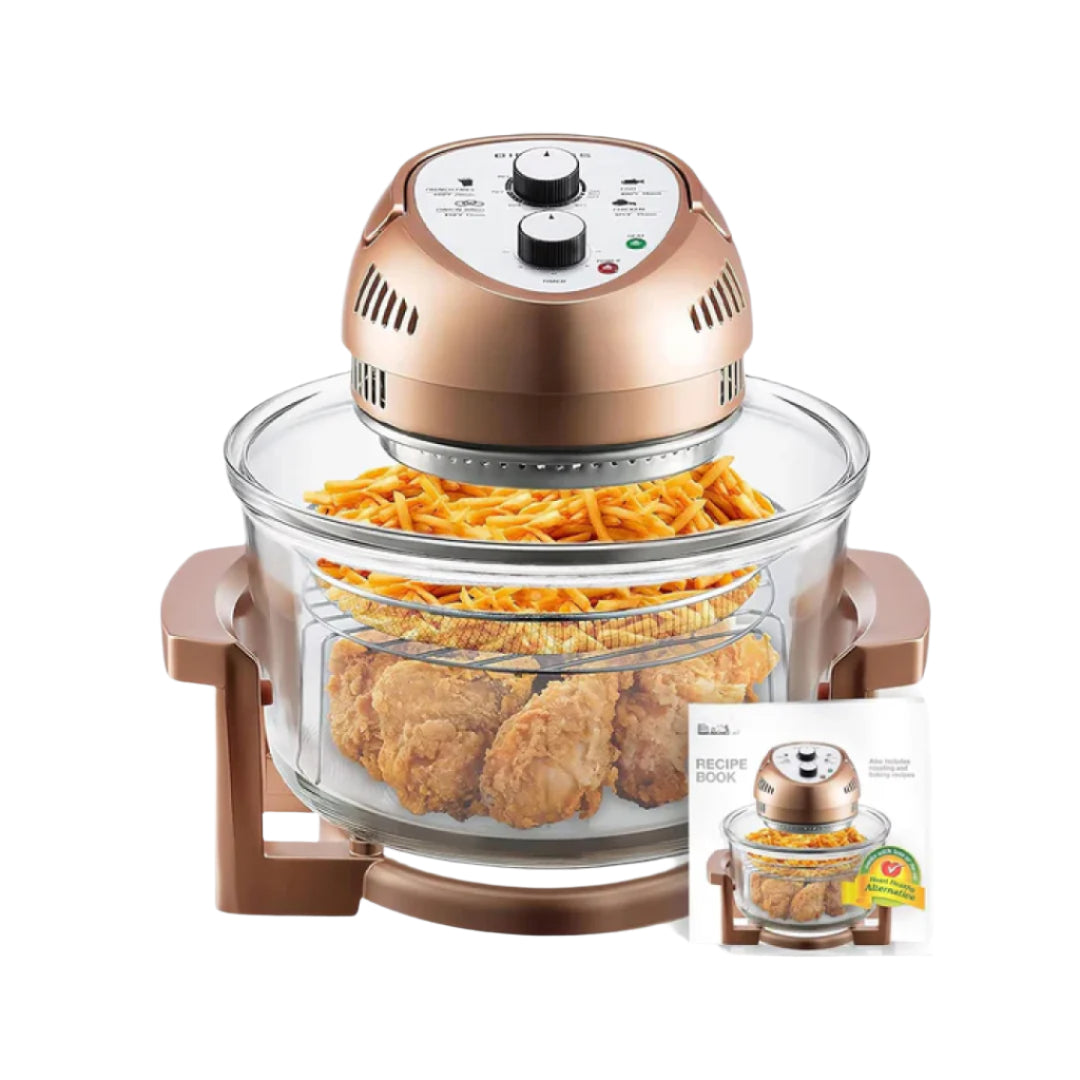 16-Quart Oil-Less Air Fryer with Built-In Timer for Healthy Cooking