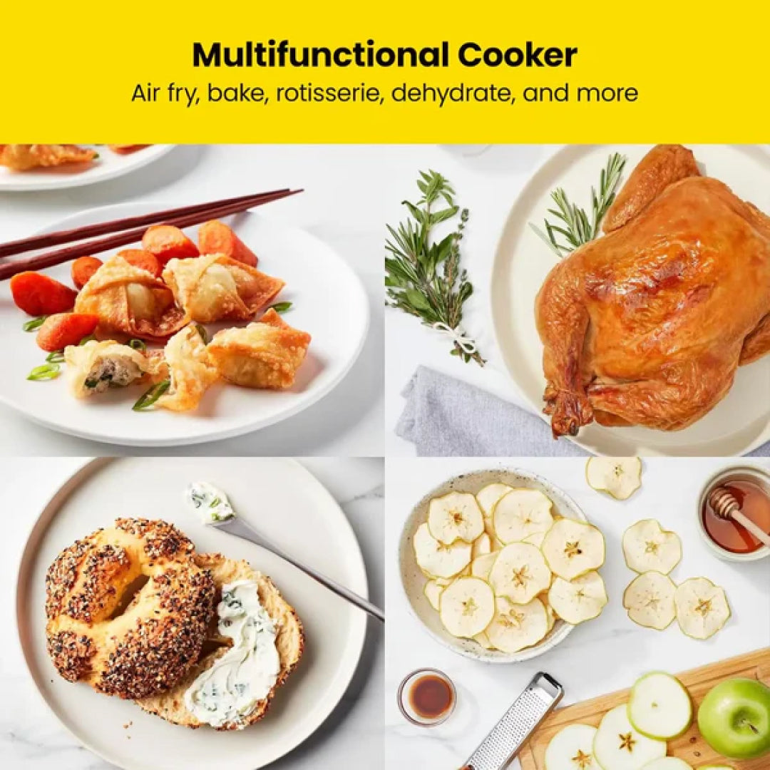 Digital Air Fryer with Grill and Dehydrator Functions for Multi-Use